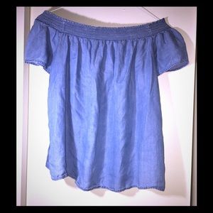 Old Navy Off Shoulder Denim Blouse